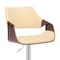 Armen Living Aspen Adjustable Swivel Cream Faux Leather and Walnut Wood Bar Stool with Chrome Base LCASBAWACR - alternate 7